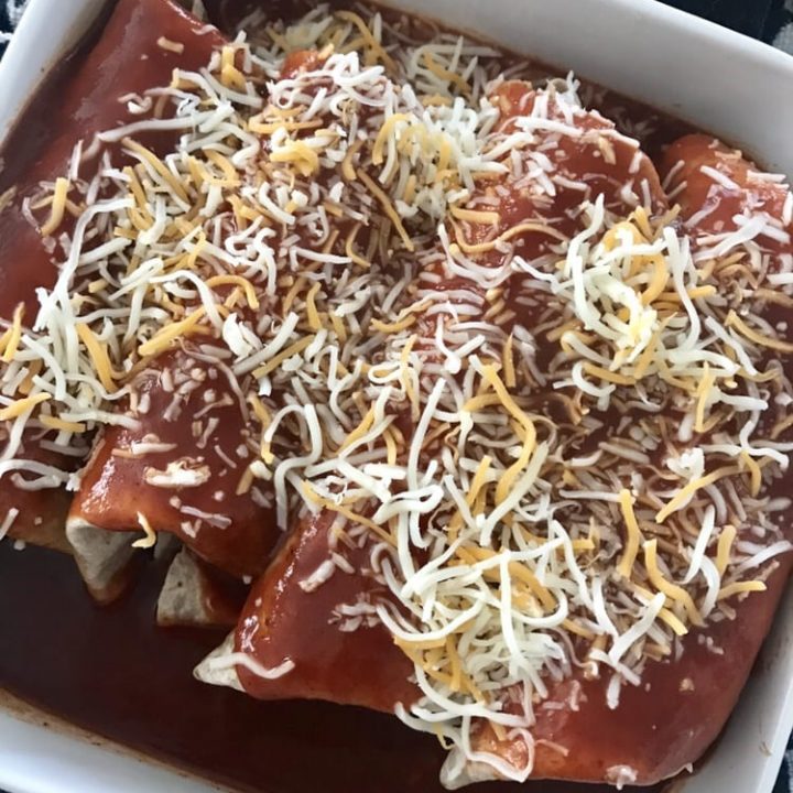 Refried Bean and Cheese Enchiladas Pound Dropper