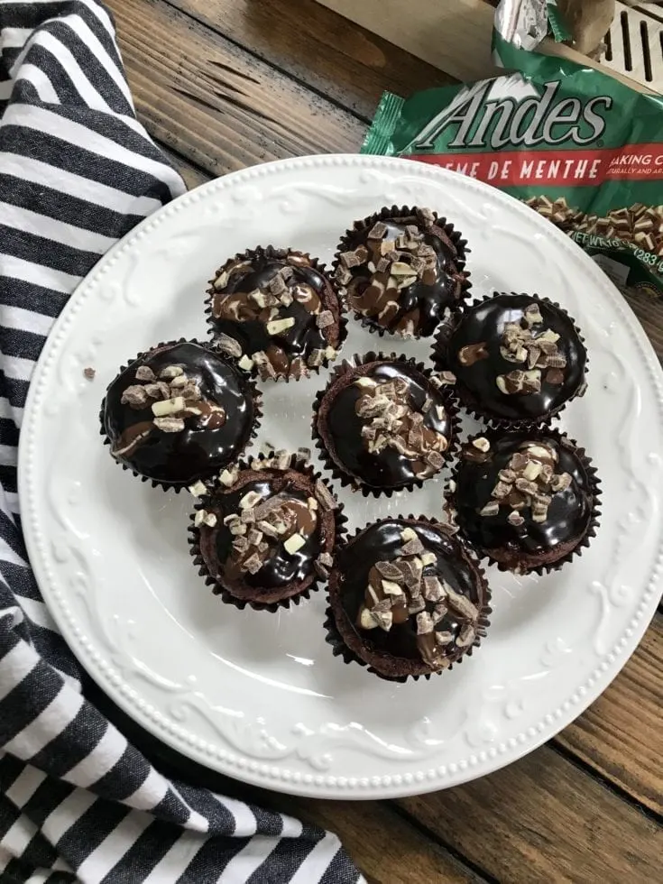 Lightened Andes Chocolate Cupcakes