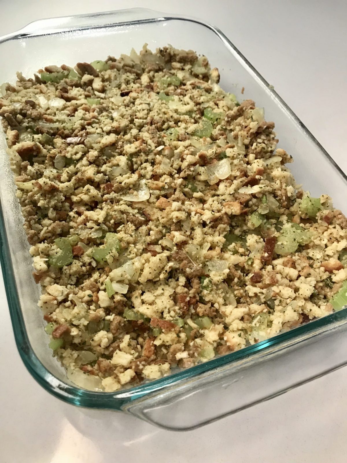Light and Easy Stuffing Casserole Pound Dropper