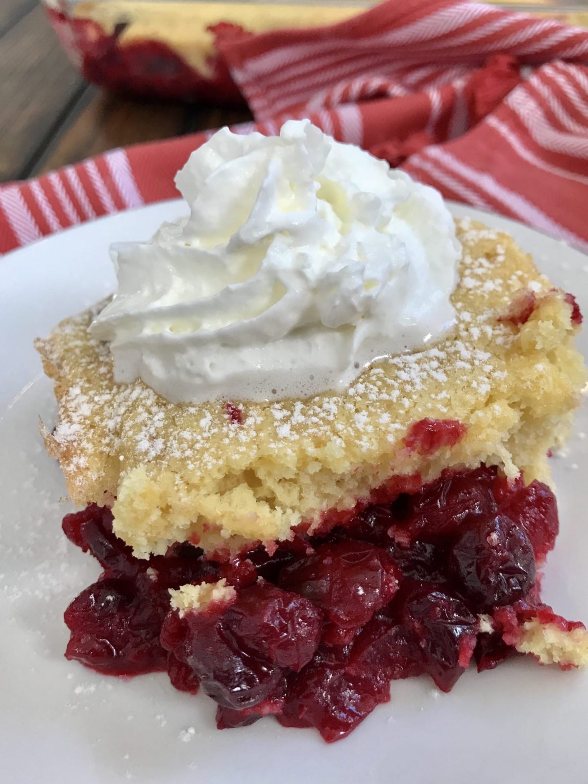 easy light cranberry cobbler