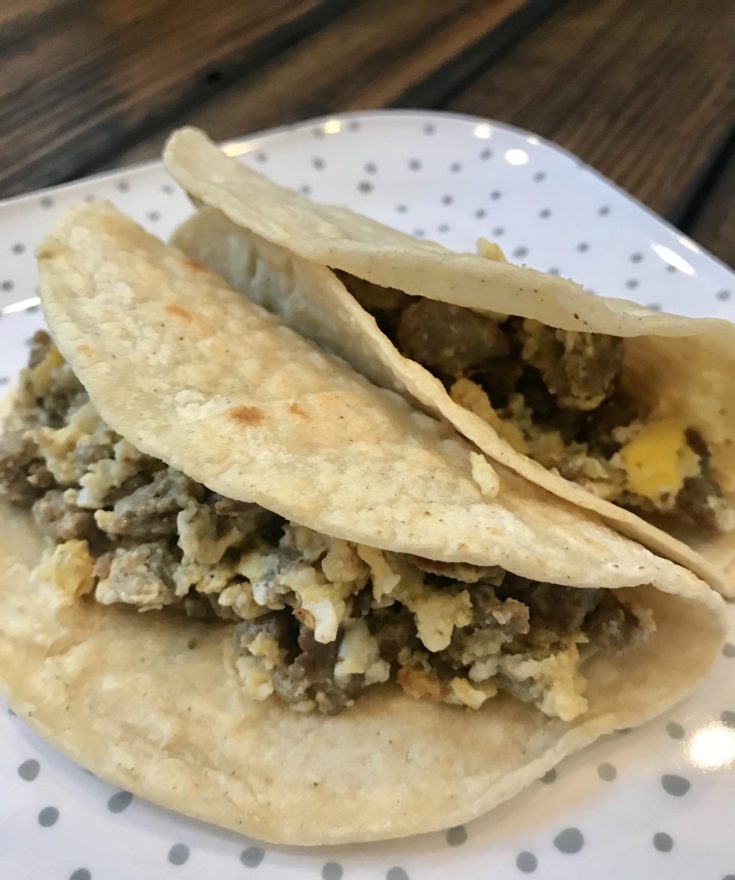 Sausage and Egg Breakfast Tacos