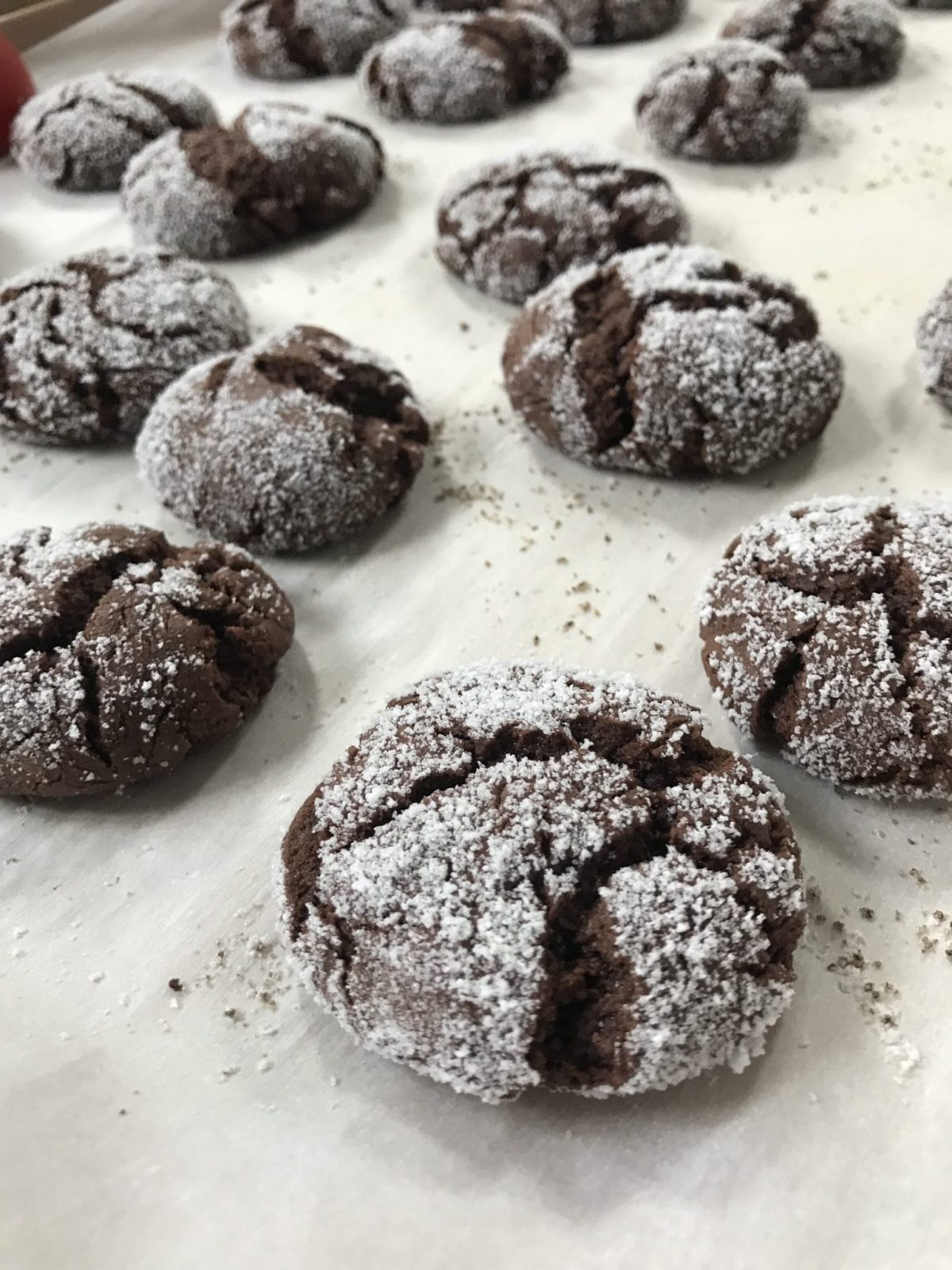 Easy Chocolate Crinkle Cookies - Pound Dropper