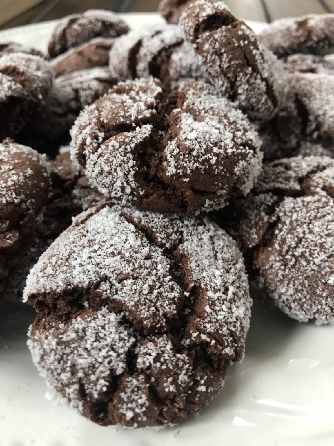 Easy Chocolate Crinkle Cookies - Pound Dropper