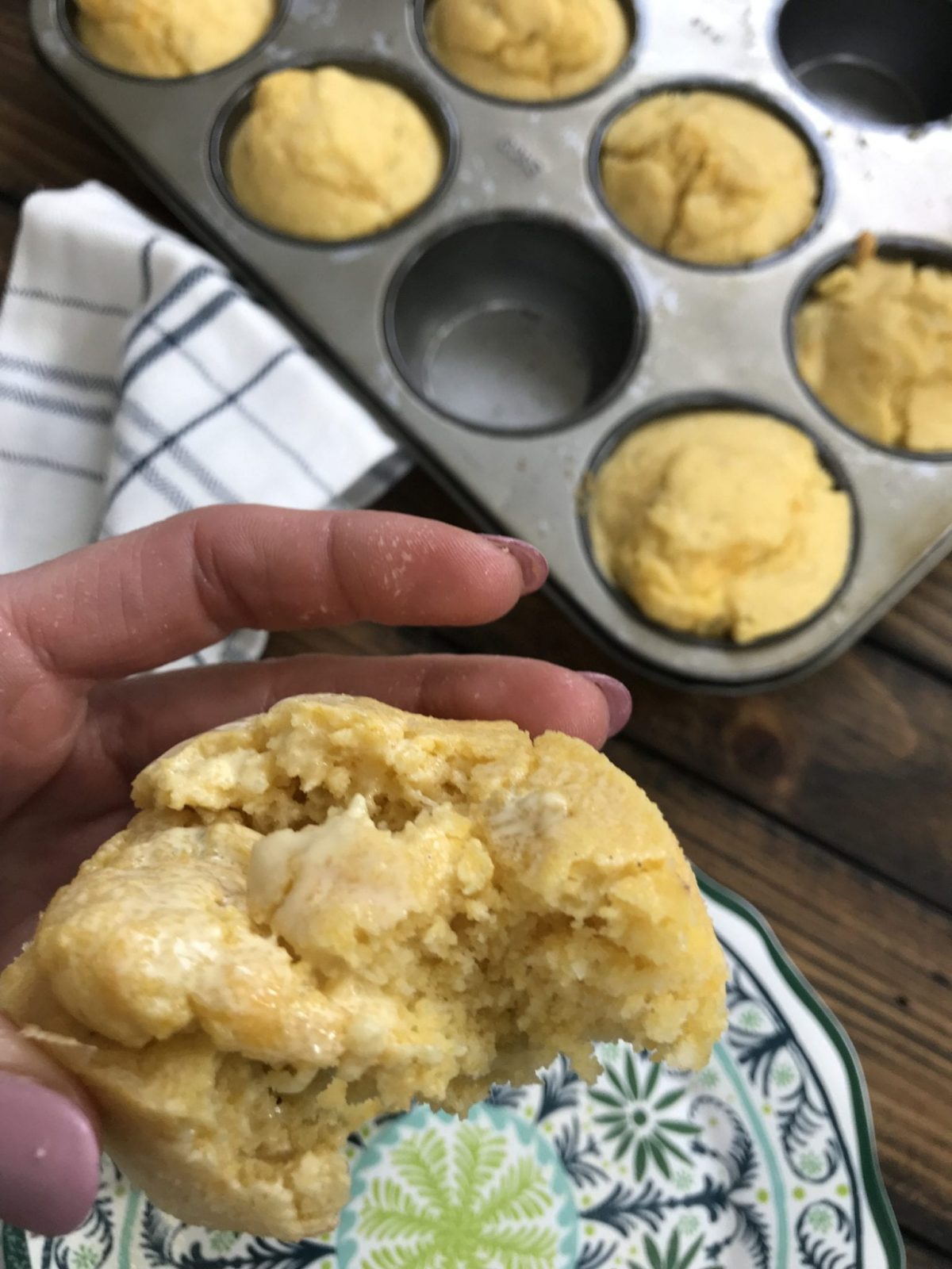 Green Chile Cornbread Muffins Pound Dropper