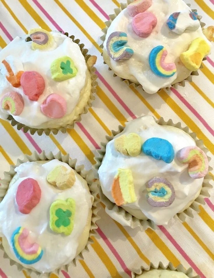 Two Point Lucky Charms Cupcakes