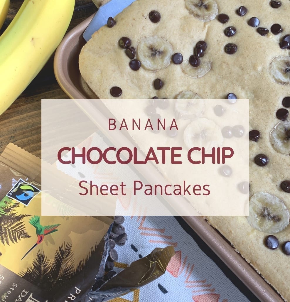 Banana Chocolate Chip Sheet Pancakes Pound Dropper