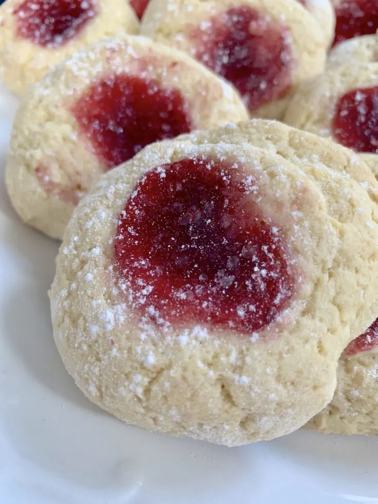 Raspberry Cheesecake Thumbprint Cookies