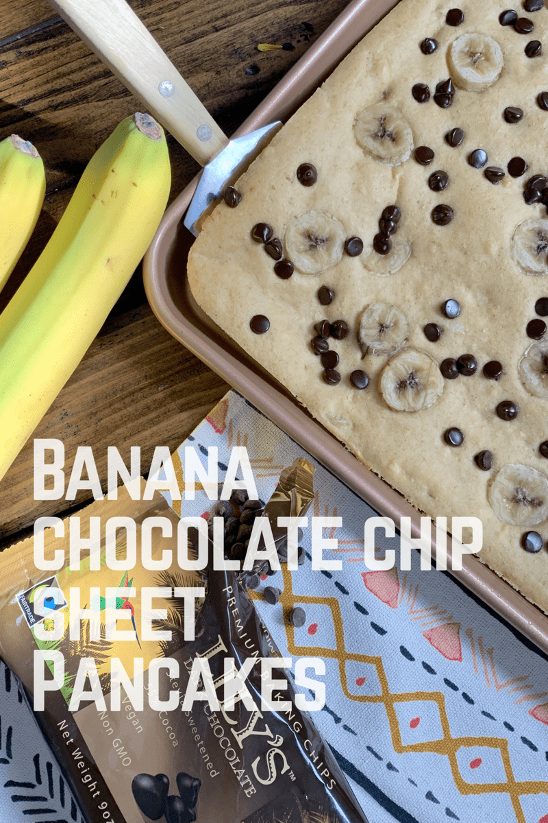 Banana Chocolate Chip Sheet Pancakes Pound Dropper