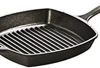 Lodge 10.5 Inch Square Cast Iron Grill Pan. Pre-seasoned Grill Pan 