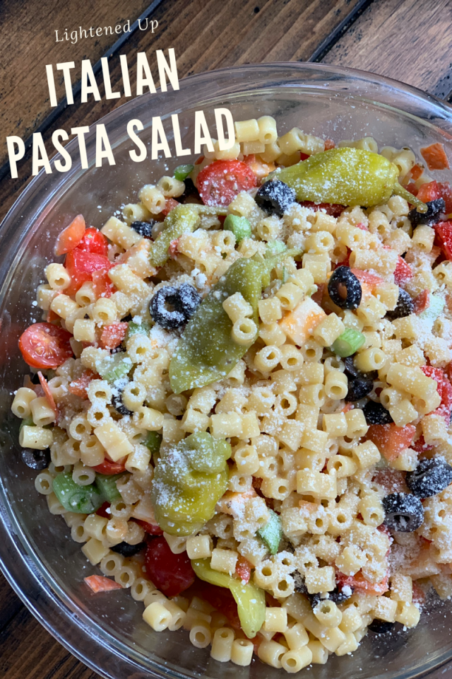 Lightened Up Italian Pasta Salad - Pound Dropper