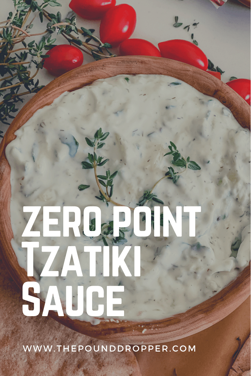 This Zero Point Tzatziki Sauce can be used as a dressing for gyros, Greek salad, or as a delicious dipping sauce for veggies. via @pounddropper