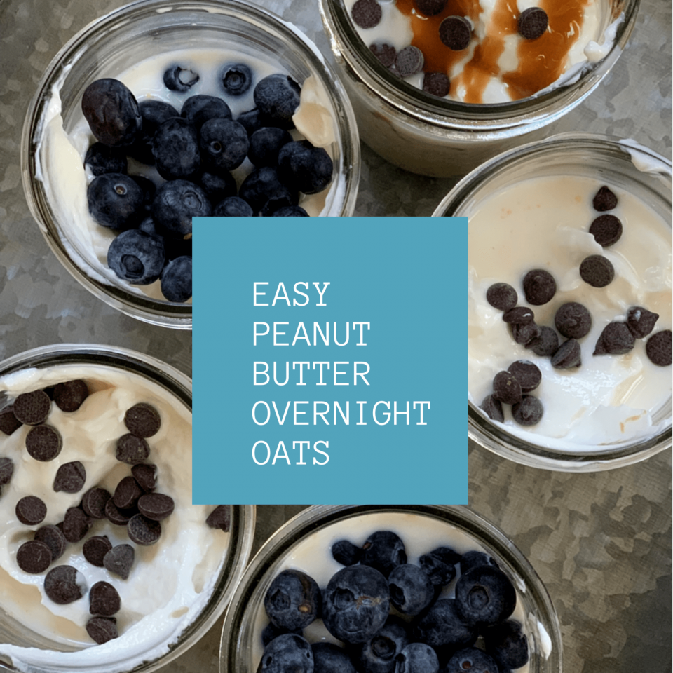 Easy Peanut Butter Overnight Oats Pound Dropper