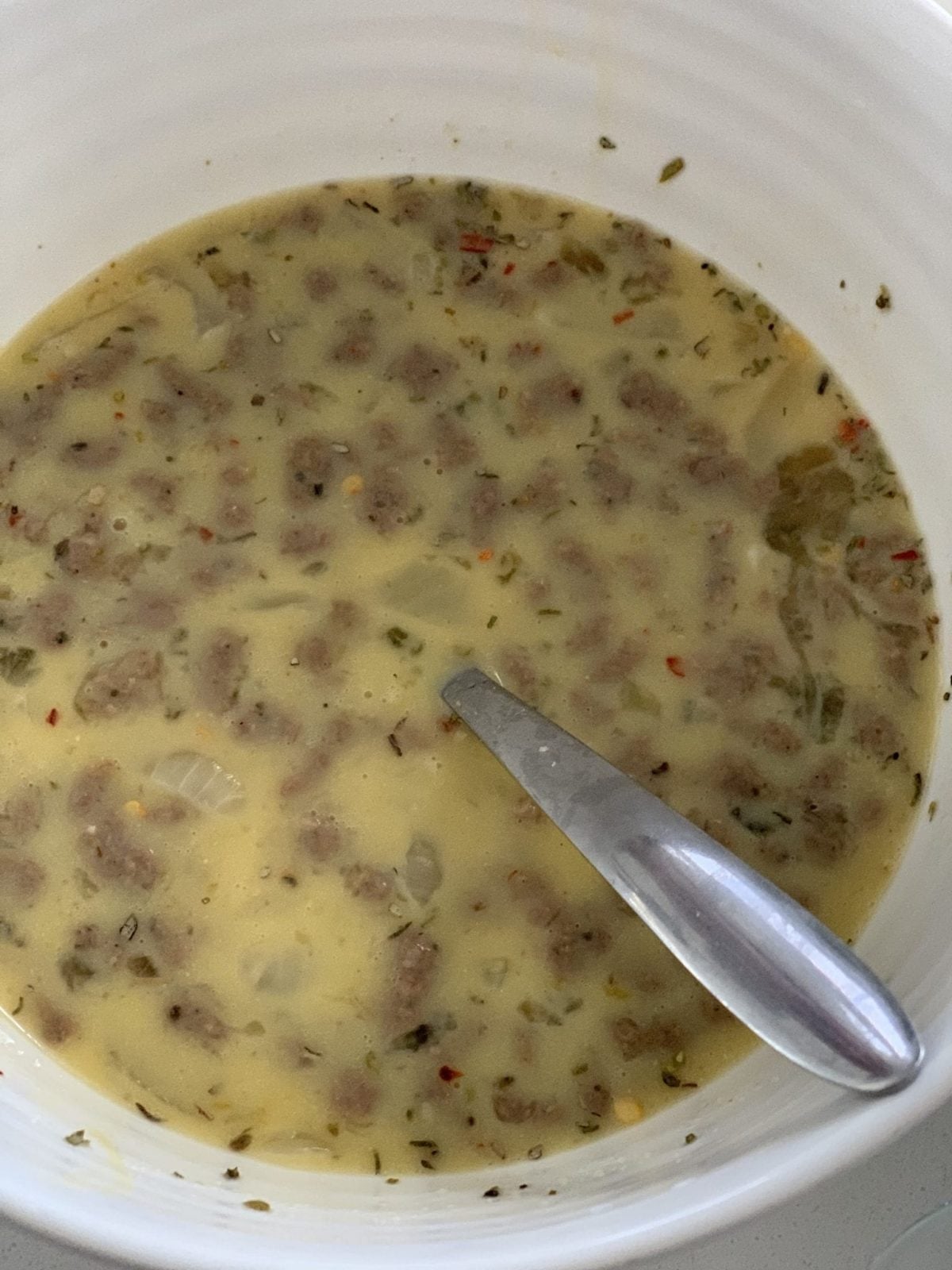 Egg and Sausage Breakfast Squares Pound Dropper