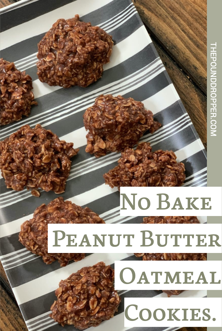 No Bake Peanut Butter Oatmeal Cookies via @pounddropper