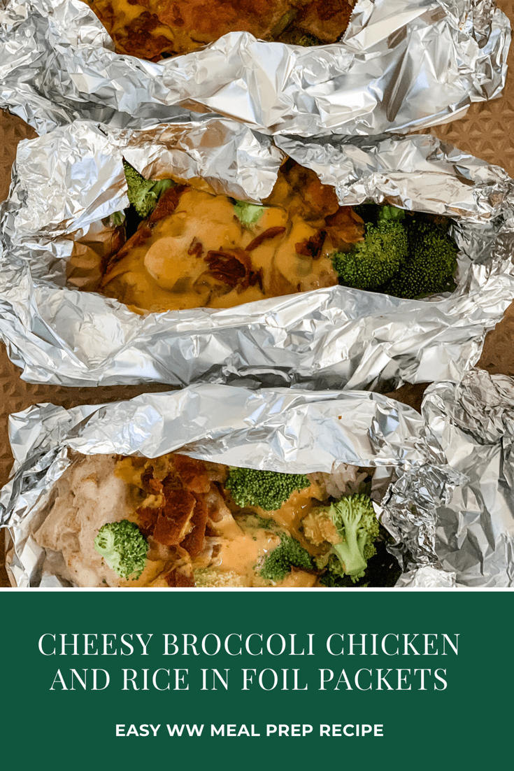Cheesy Broccoli Chicken and Rice in Foil Packets via @pounddropper