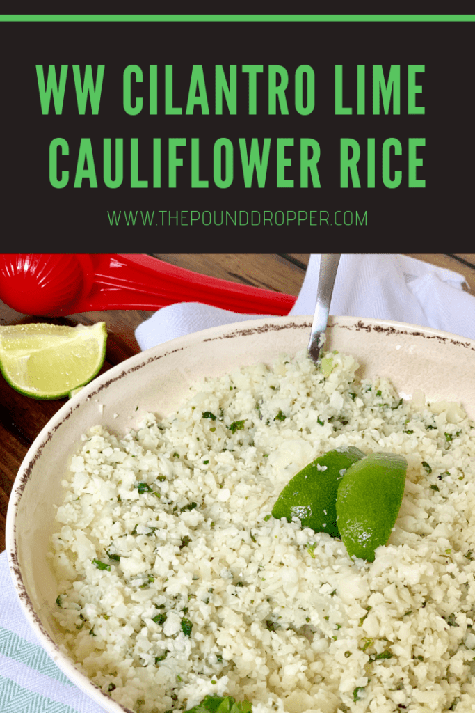 Cilantro Lime Cauliflower Rice  via @pounddropper