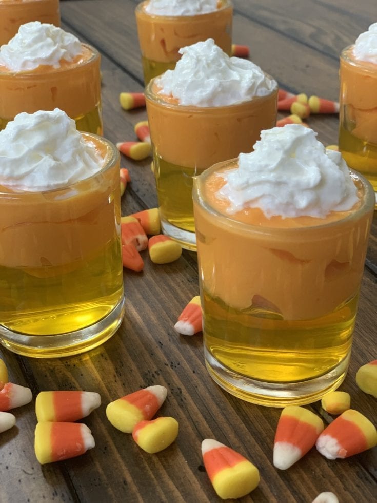Candy Corn Pudding Cups