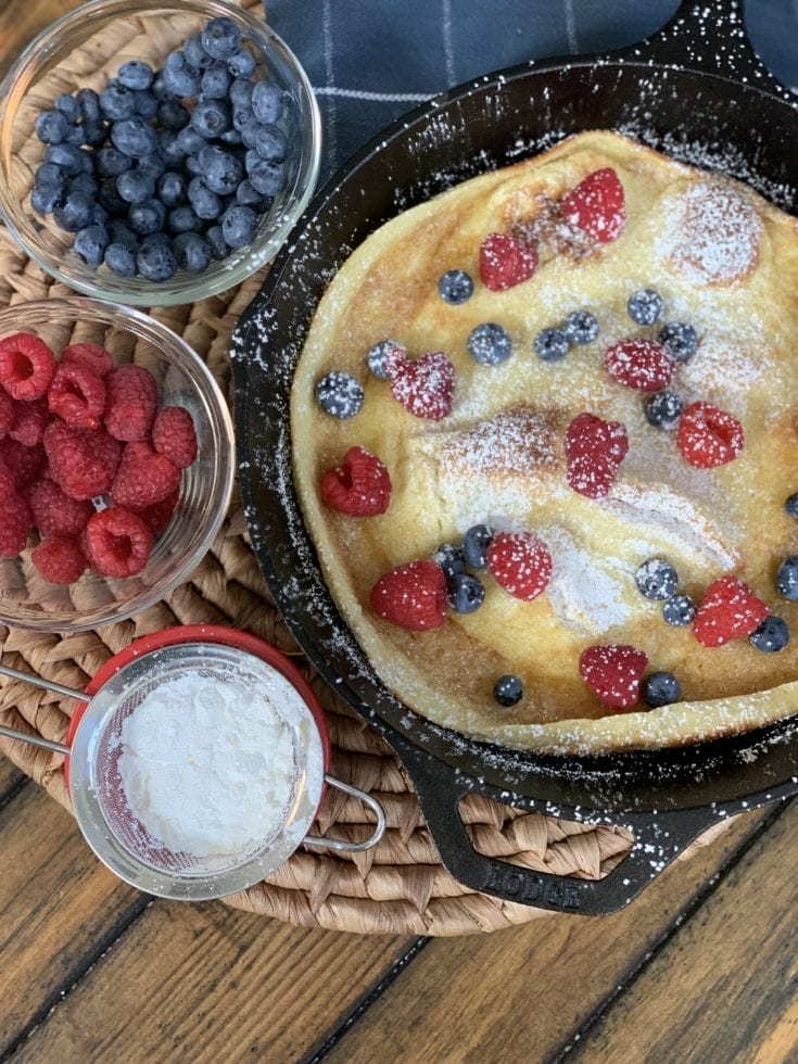 Easy German Pancake with Berries Pound Dropper