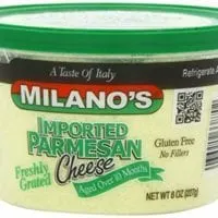 Milano's Parmesan Cheese Deli Cups, Imported Grated, 8 Ounce