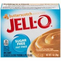 JELL-O Butterscotch Instant Fat Free Pudding & Pie Filling Mix (1 oz Boxes, Pack of 6)
