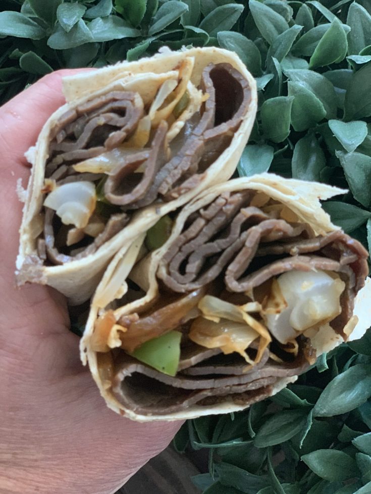 Easy Low Point Philly Cheesesteak Wrap
