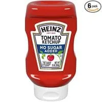 Heinz No Sugar Added Tomato Ketchup, 13 oz Bottle (Pack of 6)