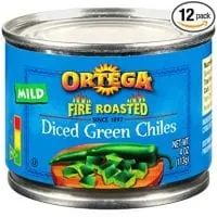 Ortega Diced Green Chiles, Mild, 4 oz (Pack of 12)