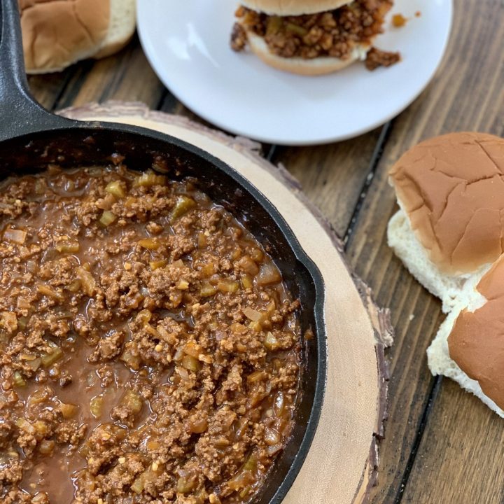 I made up 10 pounds of large family Sloppy Joe's in the 17 inch skille