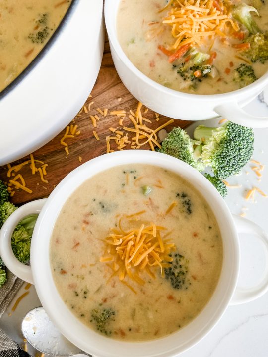Lightened Up Broccoli Cheese Soup - Pound Dropper