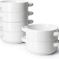 Porcelain Bowls with Handles

