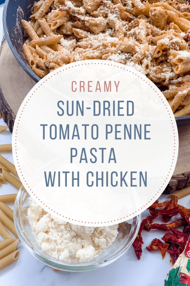 Creamy SunDried Tomato Penne Pasta with Chicken Pound Dropper