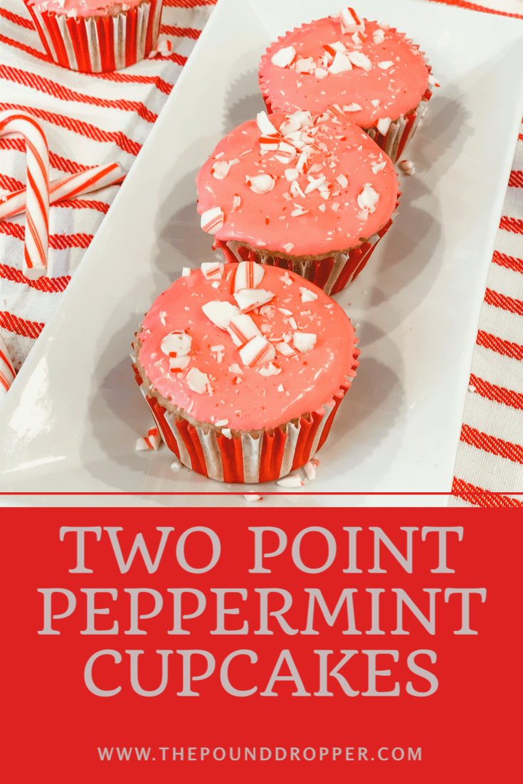 Easy Skinny Peppermint Cupcakes via @pounddropper