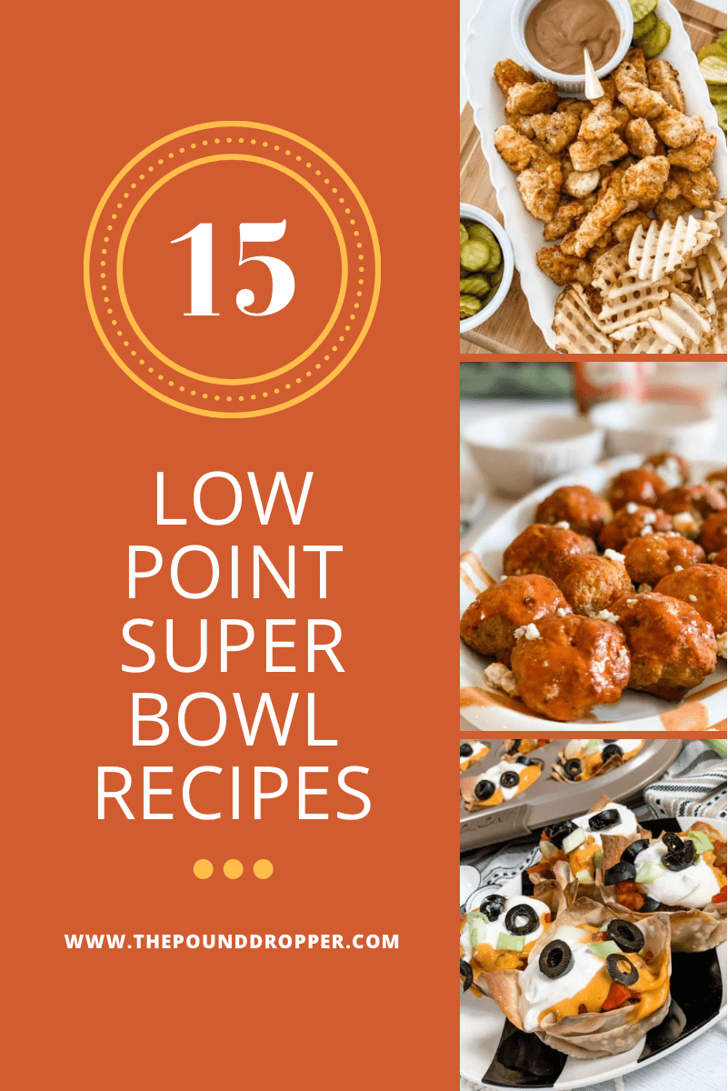 Whether you're watching the Super Bowl or just there for the food, these Low Point Super Bowl Recipes are sure to satisfy your game day cravings without jeopardizing your goals! via @pounddropper