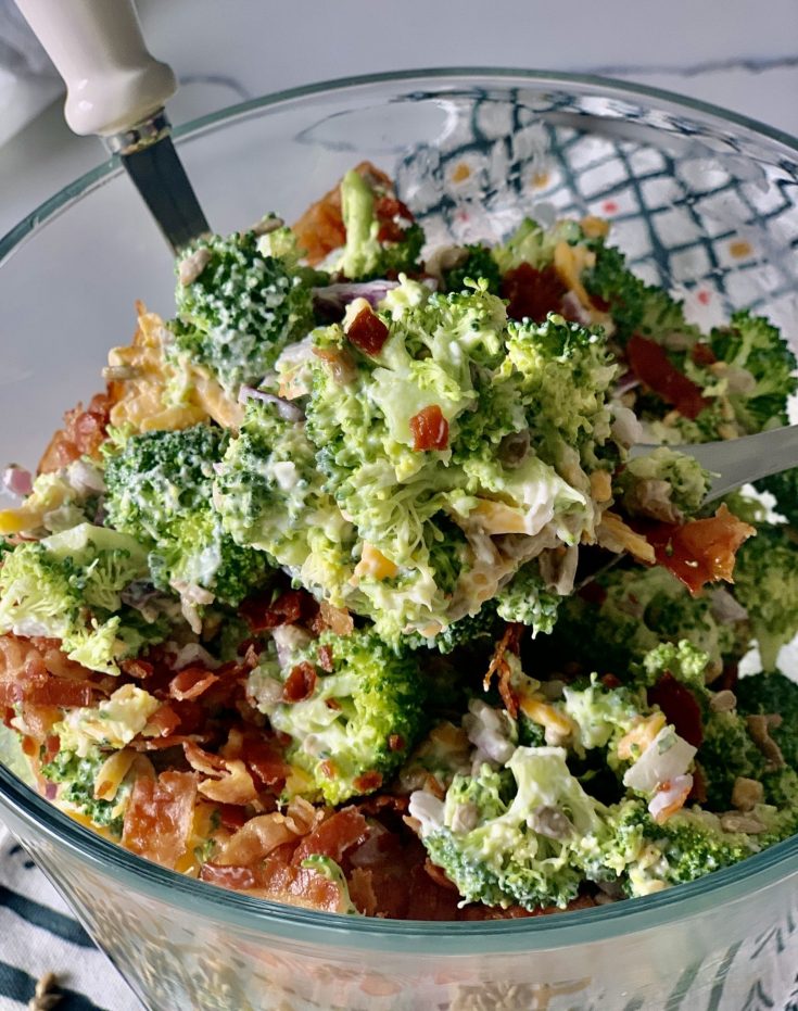 Skinny Creamy Broccoli Salad