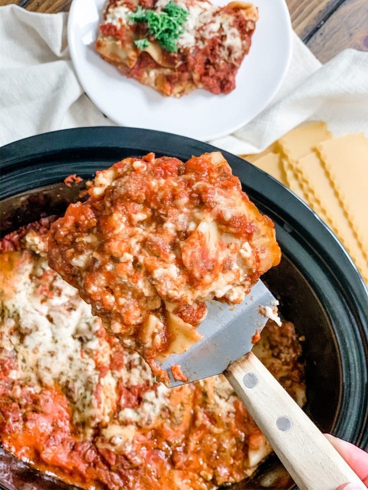 Skinny Crockpot Lasagna - Pound Dropper