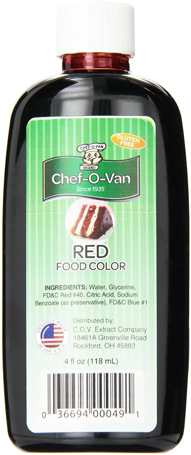 Chef-O-Van Food Coloring, Red
