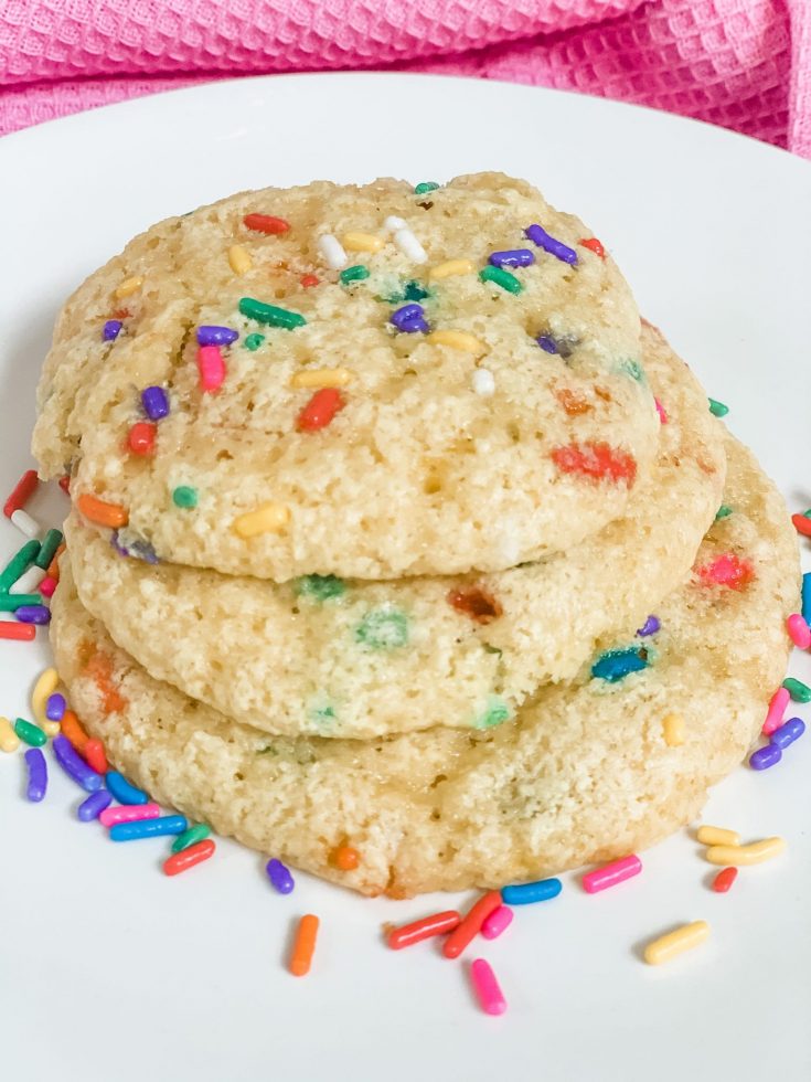 Two Point Funfetti Cake Mix Cookies