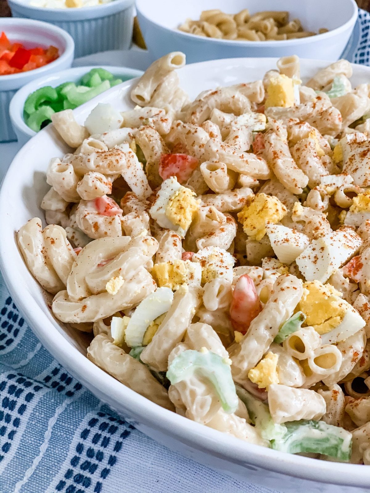 Skinny Classic Macaroni Salad - Pound Dropper