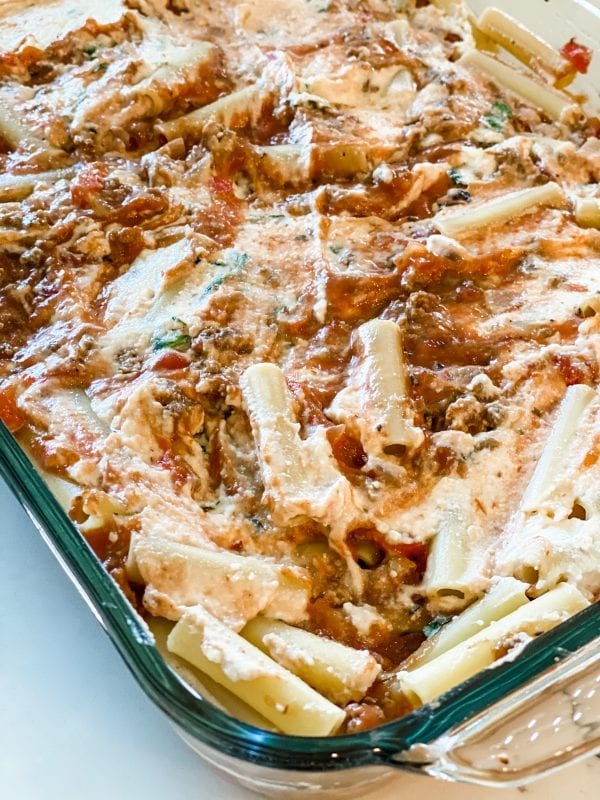 Lightened Up Ziti Bake Pound Dropper