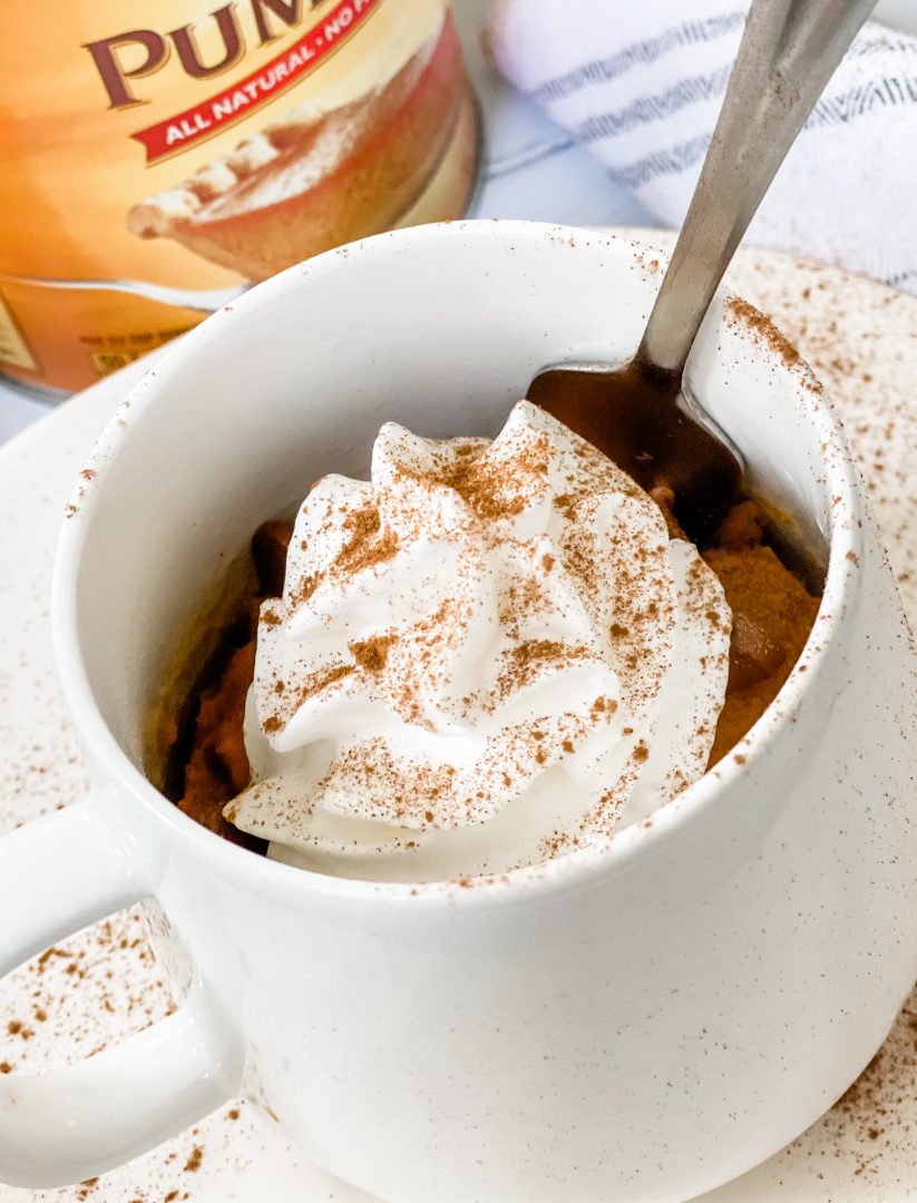 Skinny Pumpkin Mug Cake - Pound Dropper