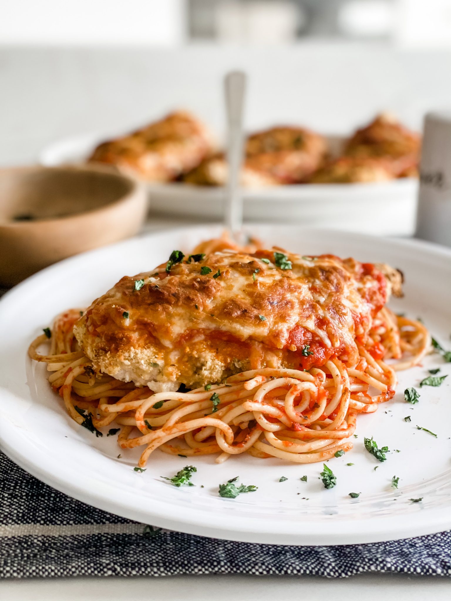 Easy Baked or Air Fryer Chicken Parmesan - Pound Dropper