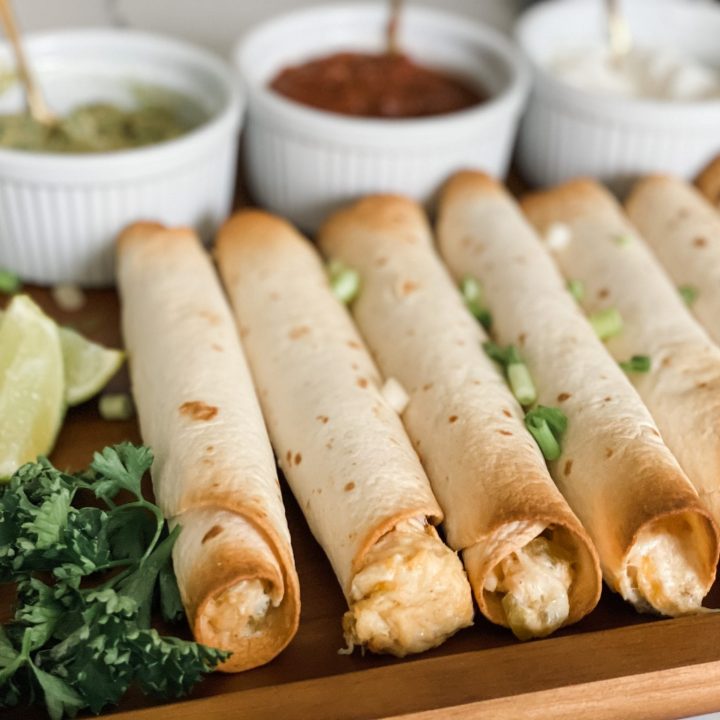 Easy Creamy Chicken Flautas (Baked or Air Fried) Pound Dropper