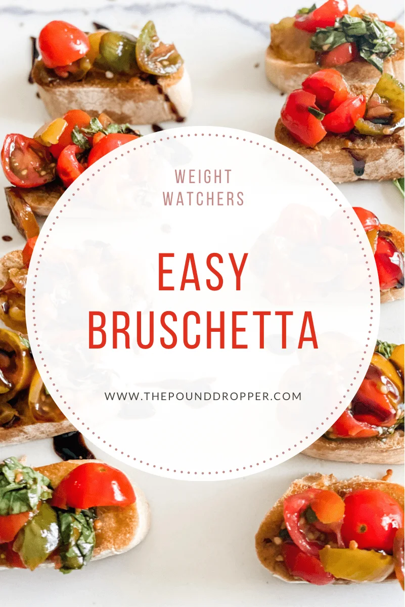 This Easy Bruschetta makes for quick and easy appetizer is packed with fresh simple ingredients and filled with sweet and savory flavors! Bring Italy right to your house with this simple appetizer or lunch! via @pounddropper
