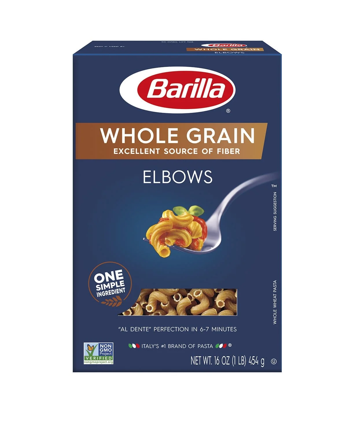 Barilla Whole Grain Pasta, Elbows, 16 Ounce (Pack of 8)