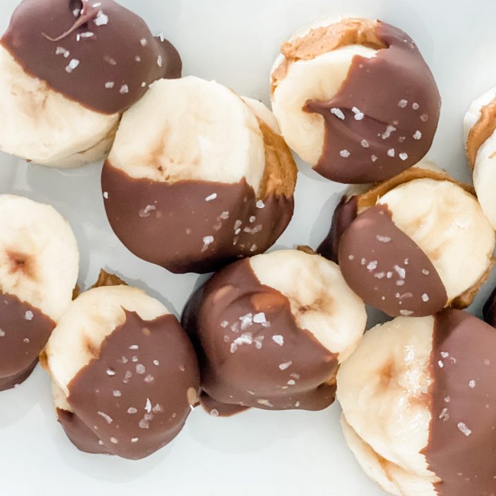 Frozen Chocolate Covered Peanut Butter Banana Bites -image