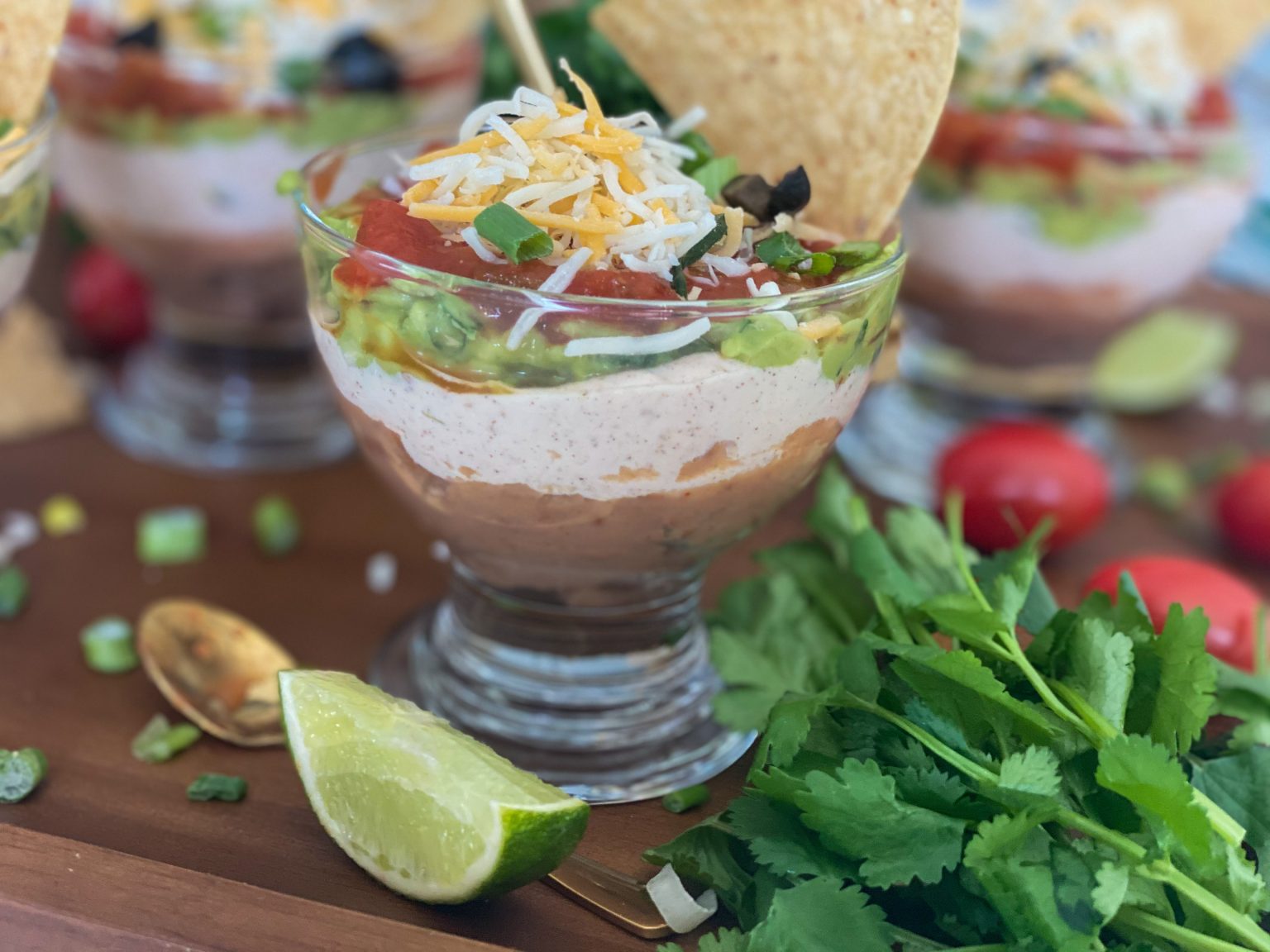 Individual Tex-Mex 7-Layer Dip Cups - Pound Dropper