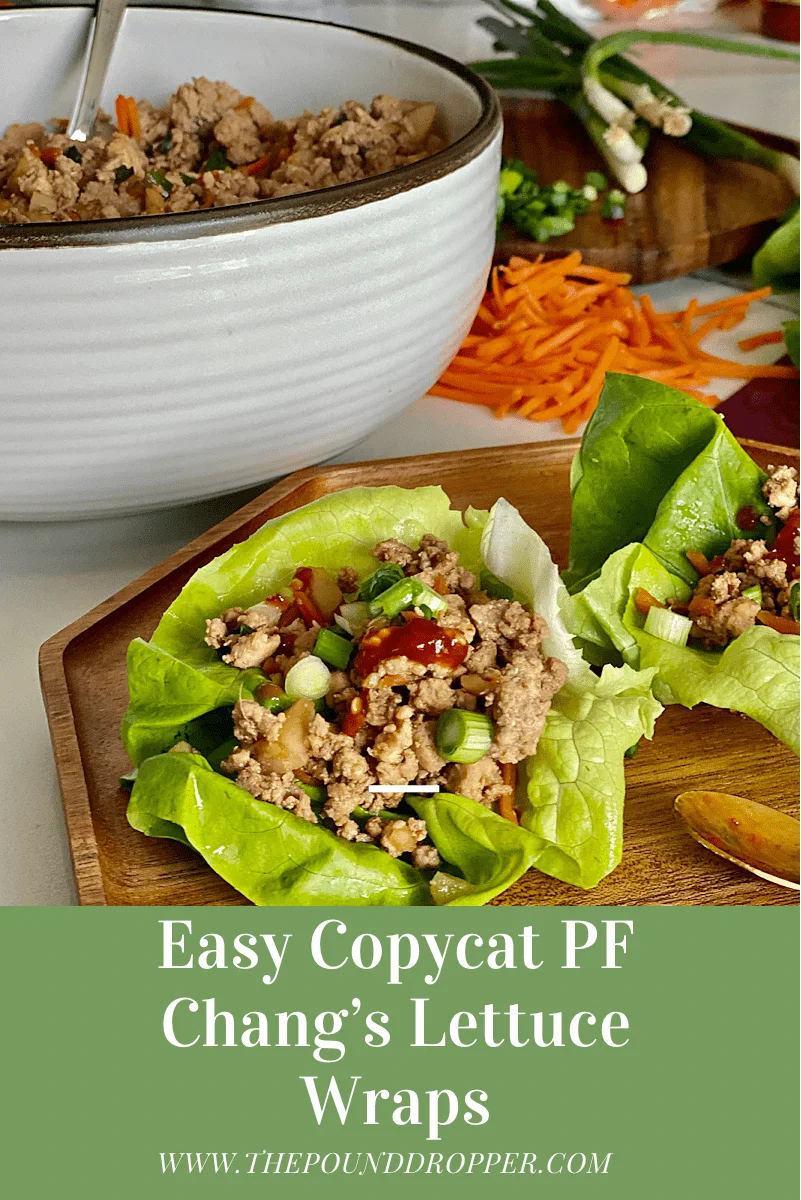 These Easy Copycat PF Chang's Lettuce Wraps is a lightened up copycat version of the lettuce wraps from PF Chang's. These lettuce wraps make for quick and easy, healthy lunch, dinner, or appetizer! via @pounddropper