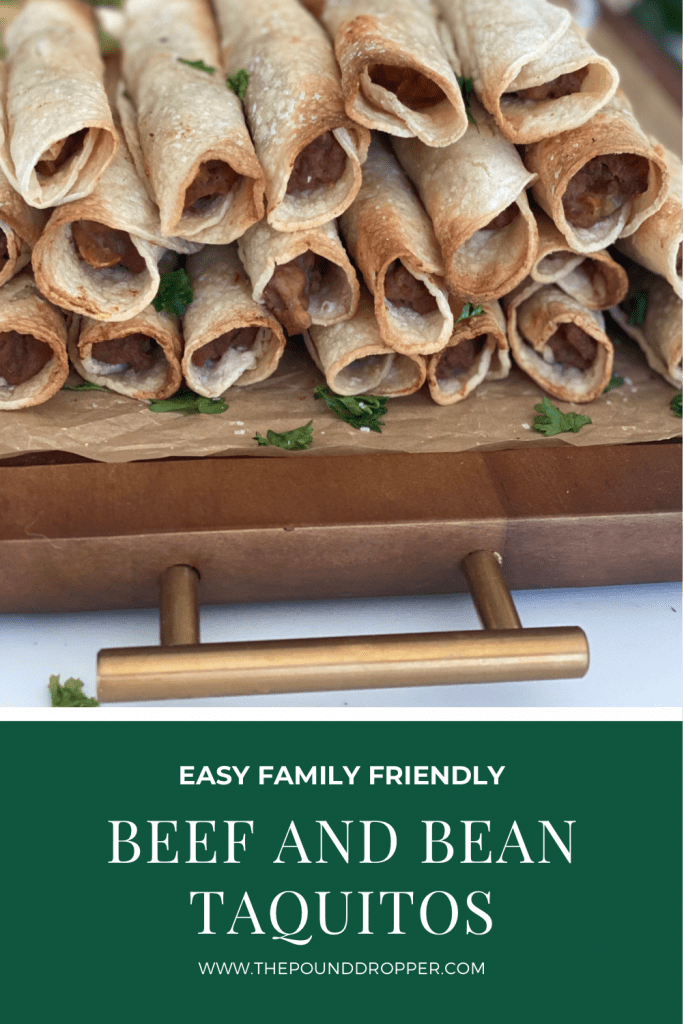Easy Beef and Bean Taquitos (Baked or Air Fried) Pound Dropper