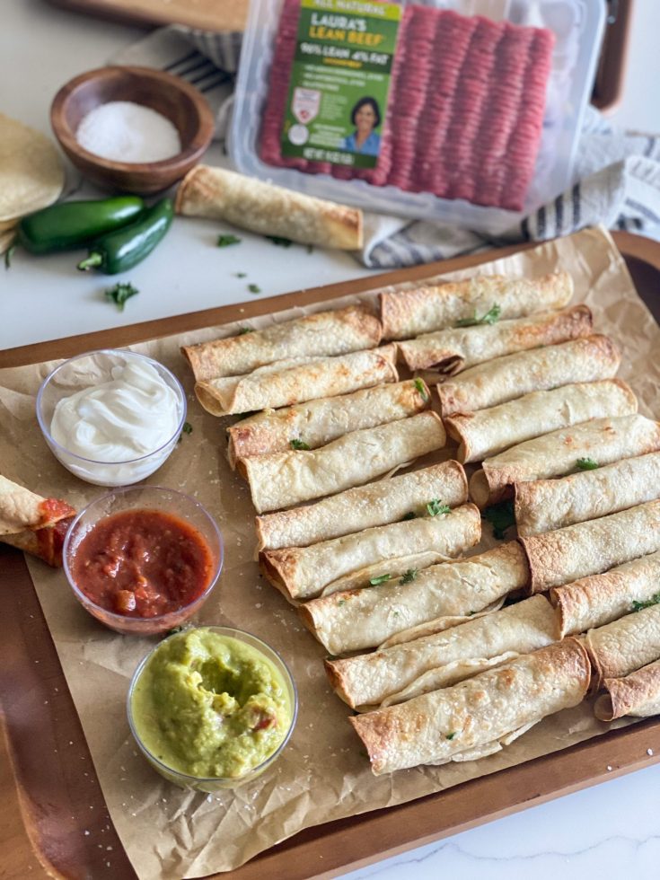 Easy Beef and Bean Taquitos (Baked or Air Fried) Pound Dropper