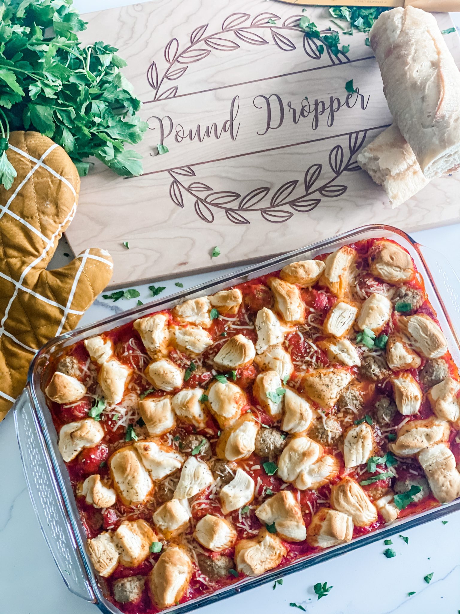 Easy Meatball Biscuit Casserole Pound Dropper